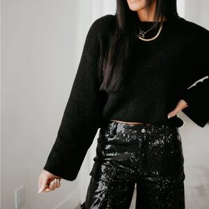 Lily & Lottie Gracie Black Sweater size small